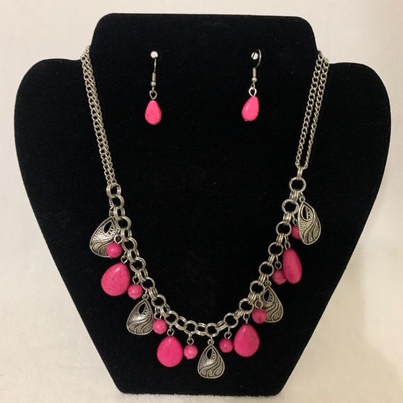 Necklace/Earring Set - Chain Size 16” - Picture 2 of 5